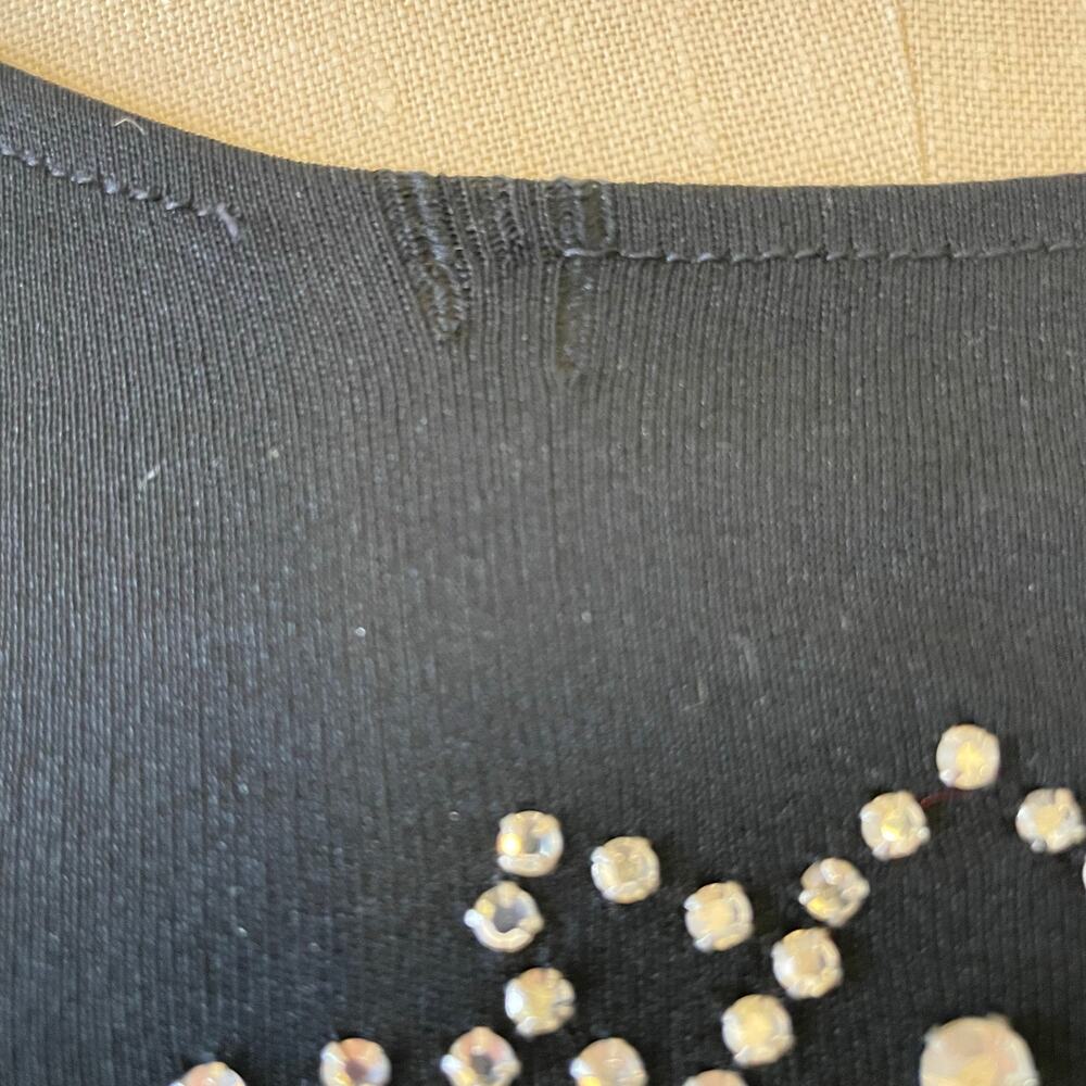 Vintage 1970s Young Edwardian by Arpeja Black Knit Dress SM - Picture 11 of 11